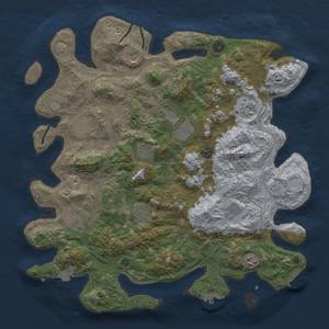 Thumbnail Rust Map: Procedural Map, Size: 4300, Seed: 21141313, 19 Monuments