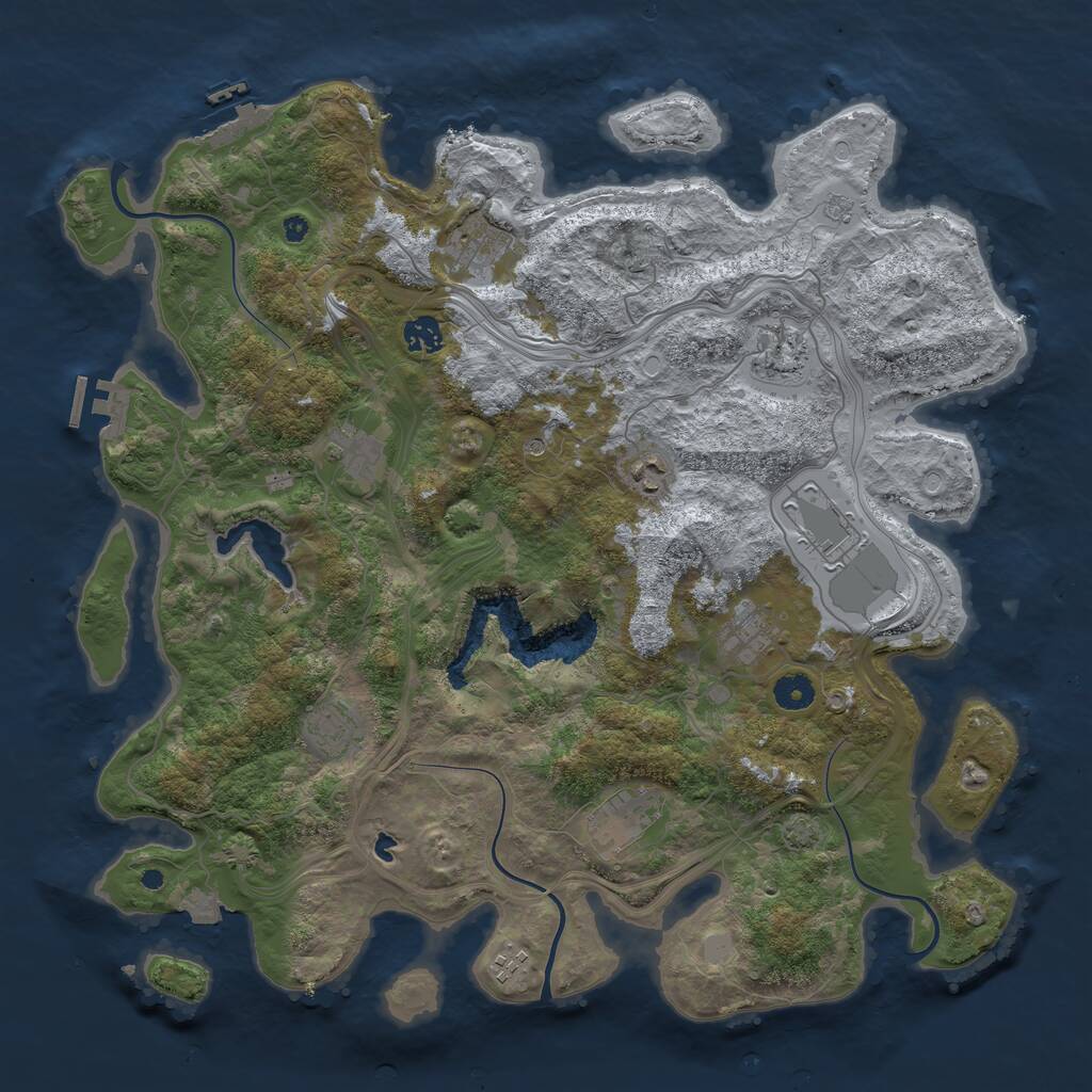 Rust Map: Procedural Map, Size: 4250, Seed: 2022887039, 16 Monuments