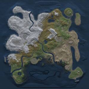 Thumbnail Rust Map: Procedural Map, Size: 3500, Seed: 831986575, 14 Monuments