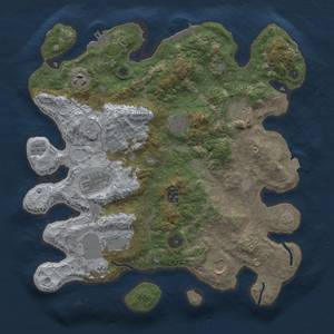 Thumbnail Rust Map: Procedural Map, Size: 3500, Seed: 68765787, 16 Monuments