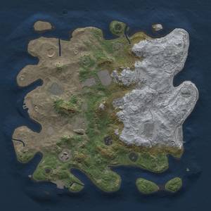 Thumbnail Rust Map: Procedural Map, Size: 3500, Seed: 356484536, 17 Monuments