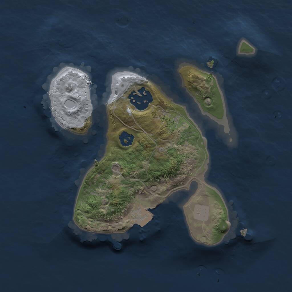 Rust Map: Procedural Map, Size: 2000, Seed: 2024060621, 2 Monuments