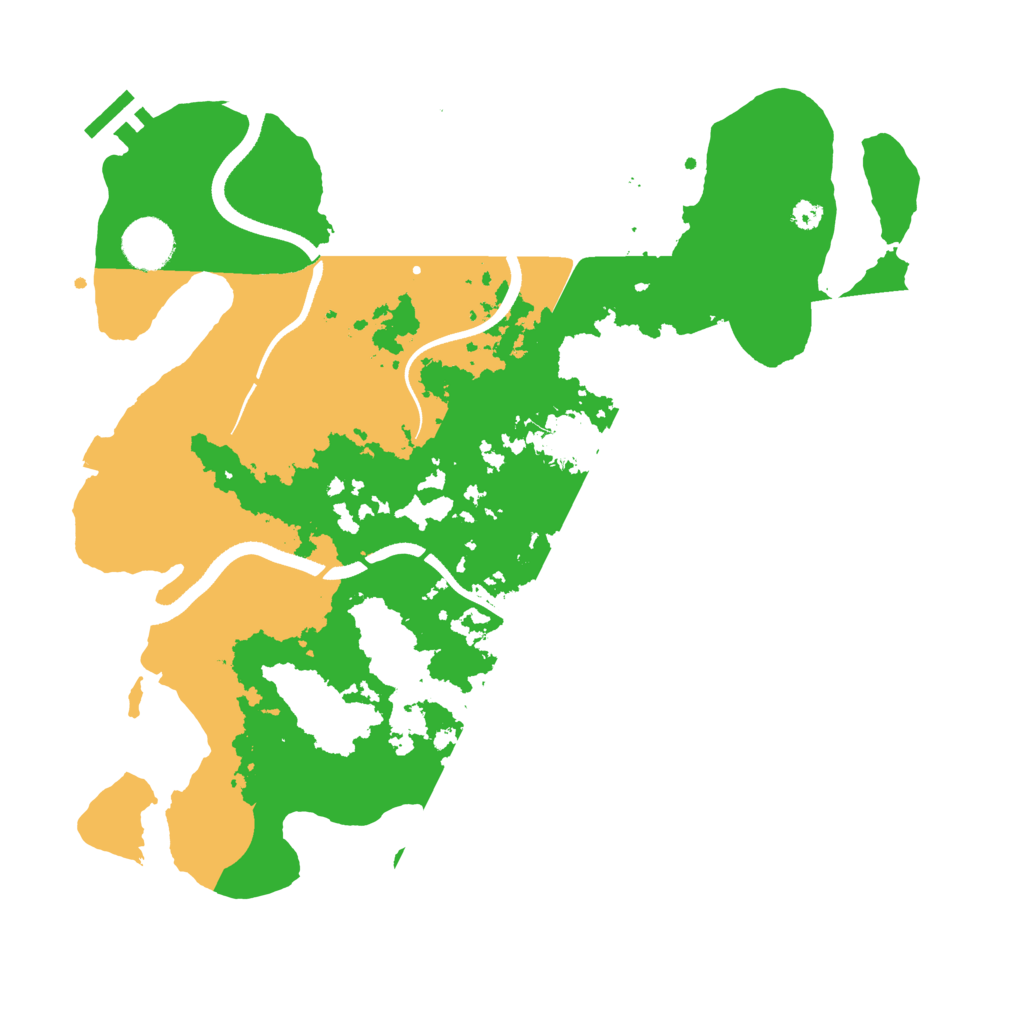 Biome Rust Map: Procedural Map, Size: 3500, Seed: 251075