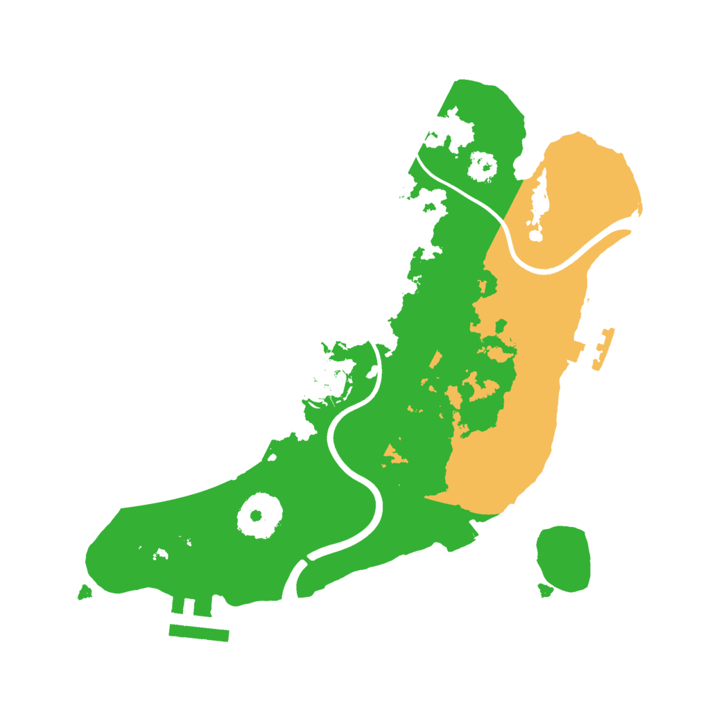 Biome Rust Map: Procedural Map, Size: 2400, Seed: 732280740