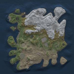 Thumbnail Rust Map: Procedural Map, Size: 3500, Seed: 1870750145, 16 Monuments