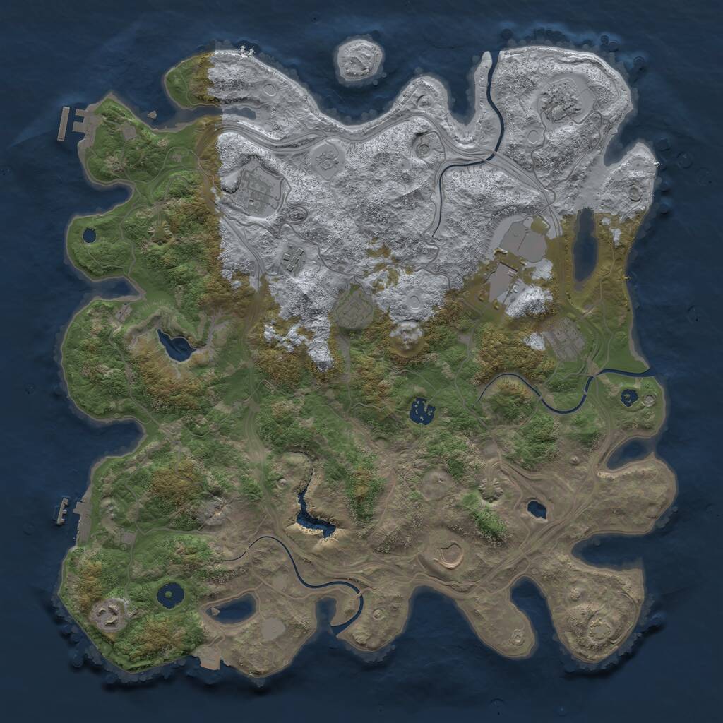 Rust Map: Procedural Map, Size: 4250, Seed: 461935098, 15 Monuments