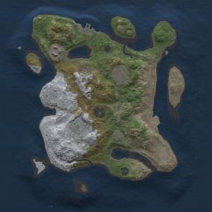 Thumbnail Rust Map: Procedural Map, Size: 2700, Seed: 1424066143, 10 Monuments