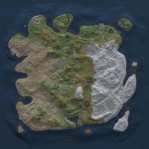 Thumbnail Rust Map: Procedural Map, Size: 3500, Seed: 701000974, 15 Monuments