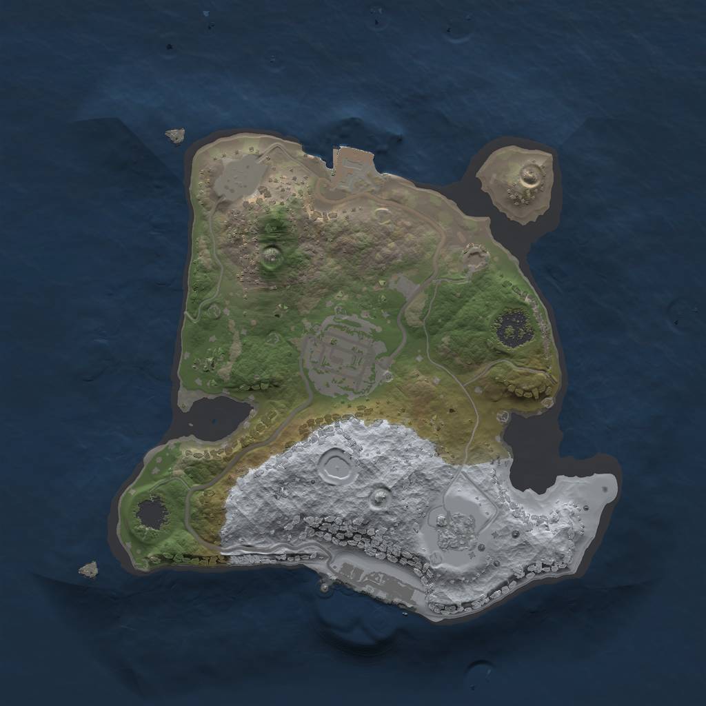 Rust Map: Procedural Map, Size: 2000, Seed: 1698288182, 6 Monuments