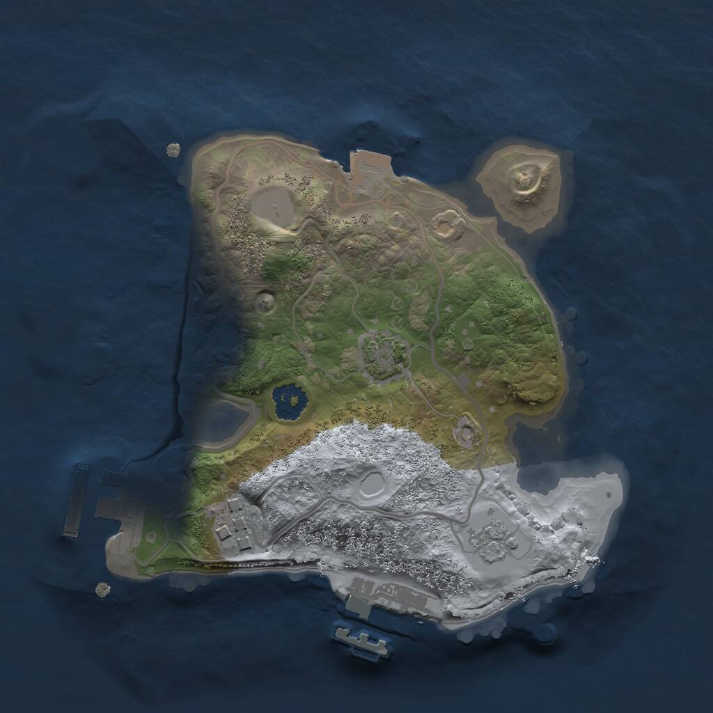 Rust Map: Procedural Map, Size: 2000, Seed: 1698288182, 6 Monuments