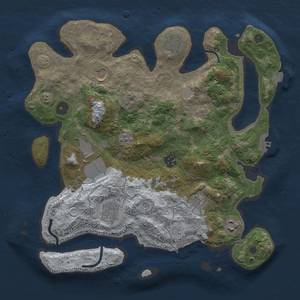 Thumbnail Rust Map: Procedural Map, Size: 3500, Seed: 1008127859, 16 Monuments