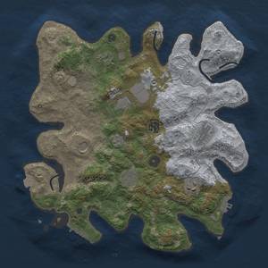 Thumbnail Rust Map: Procedural Map, Size: 3500, Seed: 42138460, 16 Monuments