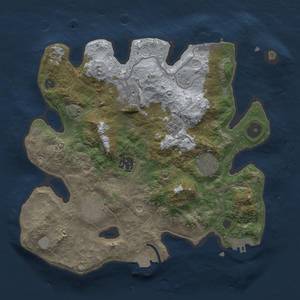 Thumbnail Rust Map: Procedural Map, Size: 3000, Seed: 1161521896, 13 Monuments