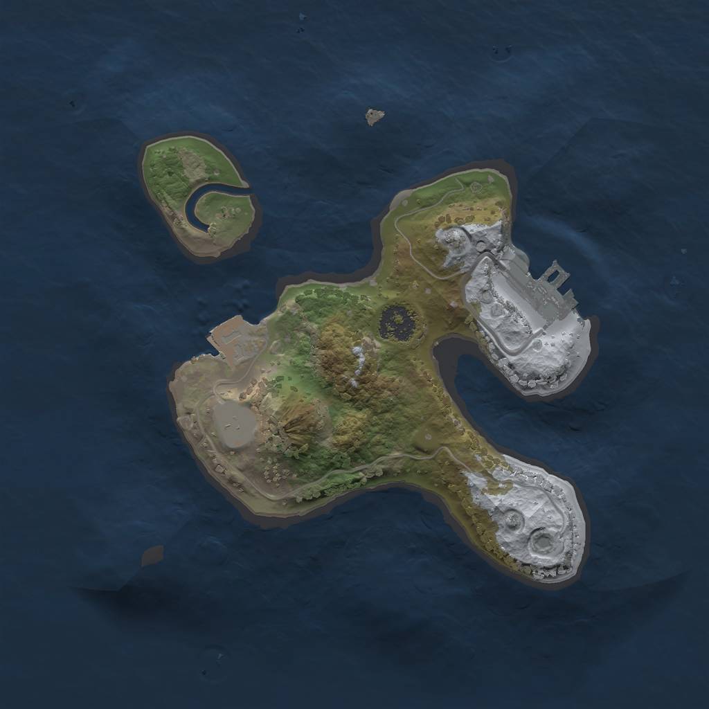 Rust Map: Procedural Map, Size: 2000, Seed: 327992302, 4 Monuments