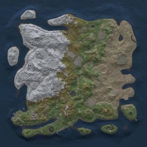 Thumbnail Rust Map: Procedural Map, Size: 4000, Seed: 121938067, 18 Monuments
