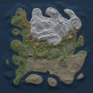 Thumbnail Rust Map: Procedural Map, Size: 3500, Seed: 4567868, 17 Monuments