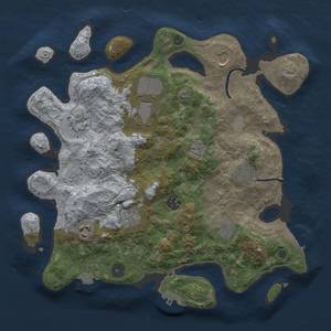 Thumbnail Rust Map: Procedural Map, Size: 3500, Seed: 266608386, 16 Monuments