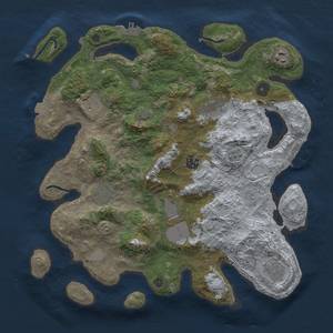 Thumbnail Rust Map: Procedural Map, Size: 3700, Seed: 1451702364, 15 Monuments