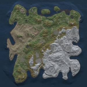 Thumbnail Rust Map: Procedural Map, Size: 4000, Seed: 195349247, 19 Monuments