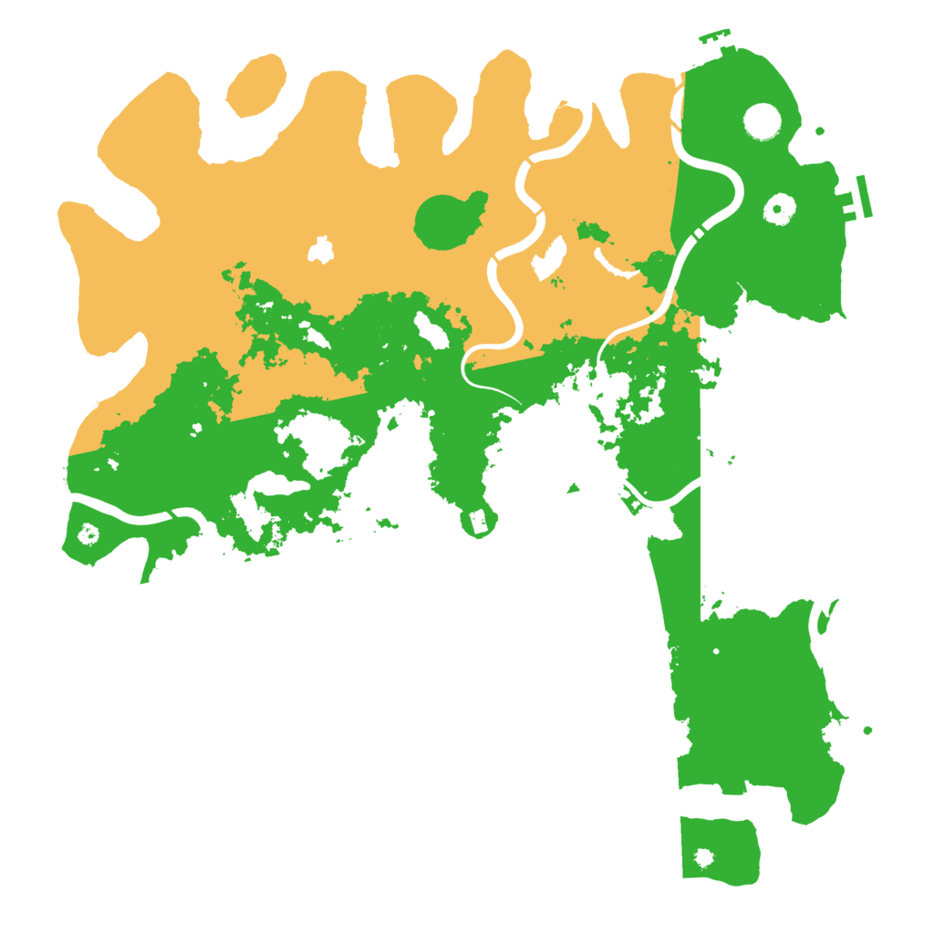 Biome Rust Map: Procedural Map, Size: 4444, Seed: 2024060666