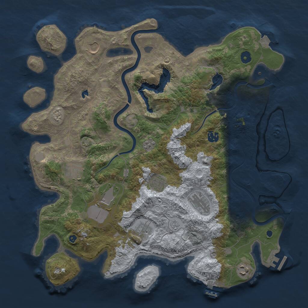 Rust Map: Procedural Map, Size: 4000, Seed: 250717353, 15 Monuments