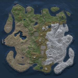 Thumbnail Rust Map: Procedural Map, Size: 4000, Seed: 954878159, 13 Monuments