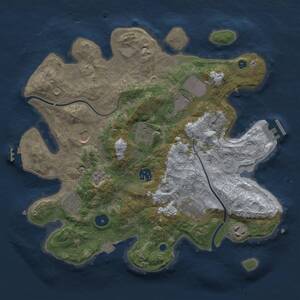 Thumbnail Rust Map: Procedural Map, Size: 3500, Seed: 290333093, 14 Monuments