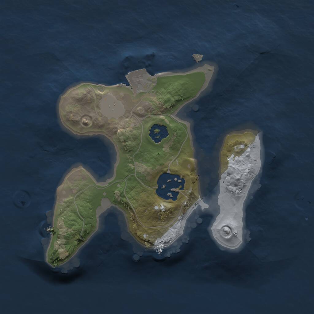 Rust Map: Procedural Map, Size: 1700, Seed: 9748650, 2 Monuments