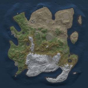 Thumbnail Rust Map: Procedural Map, Size: 3200, Seed: 2345343, 14 Monuments