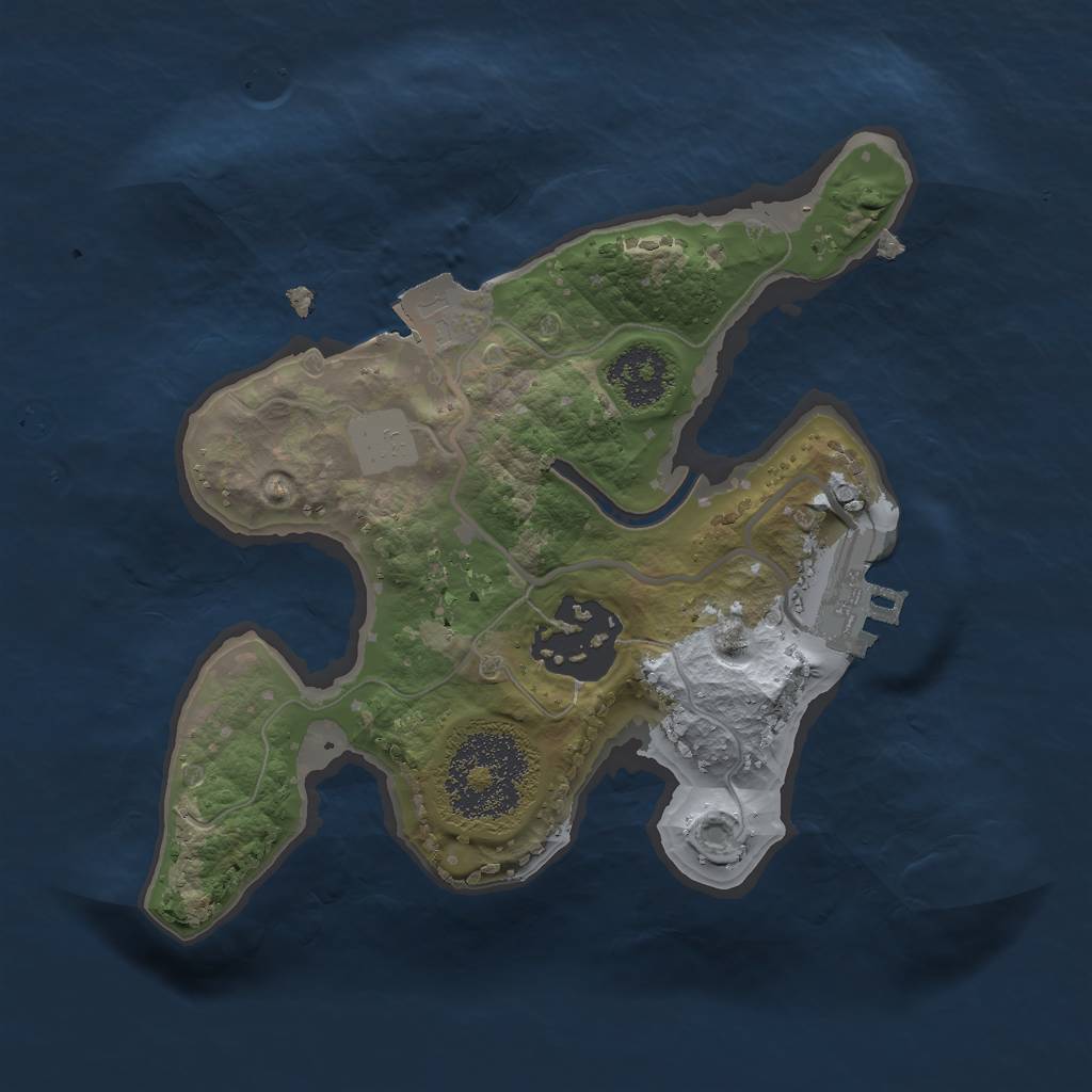 Rust Map: Procedural Map, Size: 1900, Seed: 9748650, 5 Monuments