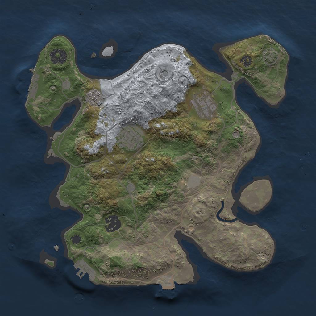 Rust Map: Procedural Map, Size: 2850, Seed: 32108929, 11 Monuments