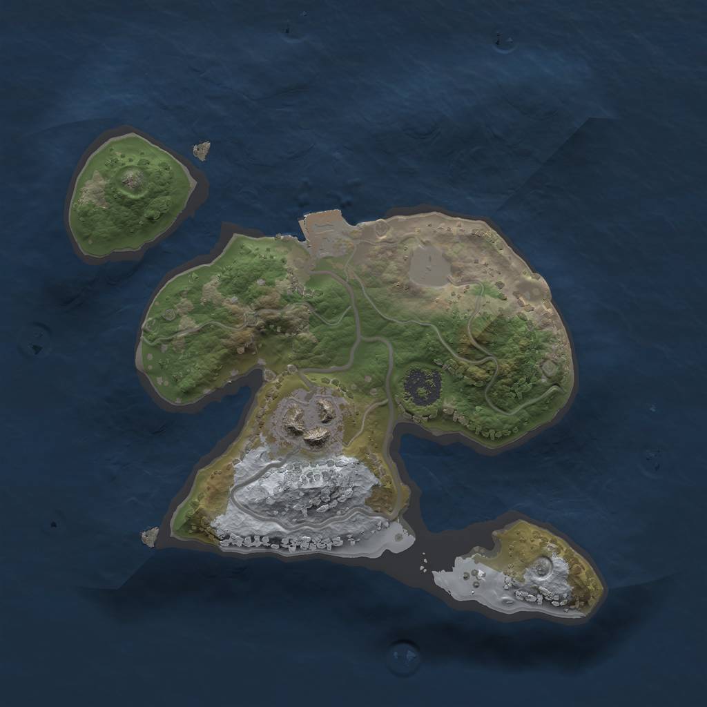 Rust Map: Procedural Map, Size: 1900, Seed: 461383188, 4 Monuments