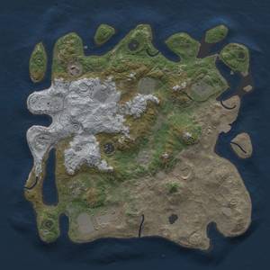 Thumbnail Rust Map: Procedural Map, Size: 3600, Seed: 21506, 15 Monuments