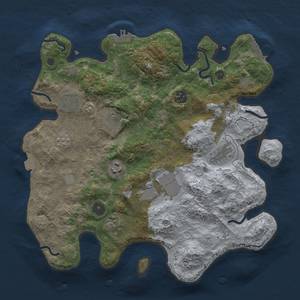 Thumbnail Rust Map: Procedural Map, Size: 3500, Seed: 1113712373, 16 Monuments