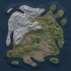 Thumbnail Rust Map: Procedural Map, Size: 3500, Seed: 363776029, 14 Monuments