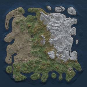 Thumbnail Rust Map: Procedural Map, Size: 4500, Seed: 4100, 19 Monuments