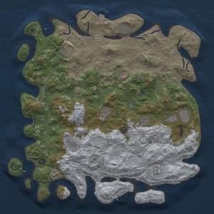 Thumbnail Rust Map: Procedural Map, Size: 4500, Seed: 1758477818, 18 Monuments