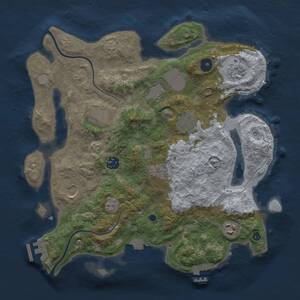 Thumbnail Rust Map: Procedural Map, Size: 3500, Seed: 28006, 15 Monuments