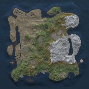 Thumbnail Rust Map: Procedural Map, Size: 3500, Seed: 28006, 16 Monuments