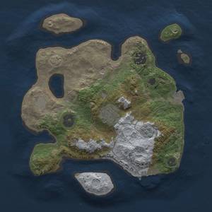 Thumbnail Rust Map: Procedural Map, Size: 2500, Seed: 1797863732, 9 Monuments