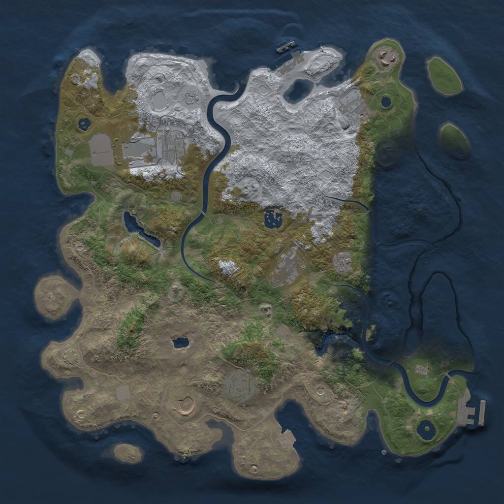 Rust Map: Procedural Map, Size: 4000, Seed: 13579135, 15 Monuments