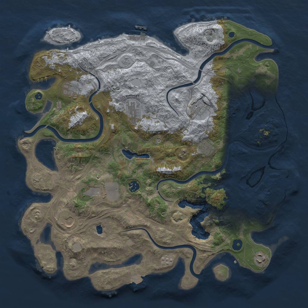 Rust Map: Procedural Map, Size: 4250, Seed: 59699758, 15 Monuments