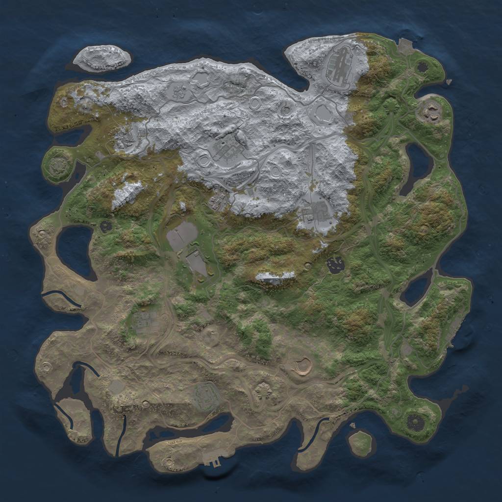 Rust Map: Procedural Map, Size: 4250, Seed: 59699758, 19 Monuments