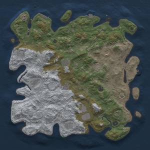 Thumbnail Rust Map: Procedural Map, Size: 4500, Seed: 2076472755, 19 Monuments