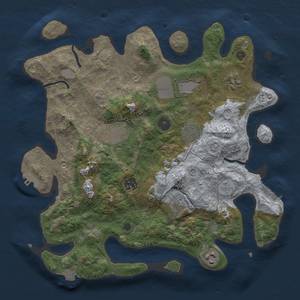 Thumbnail Rust Map: Procedural Map, Size: 3500, Seed: 2129996, 15 Monuments