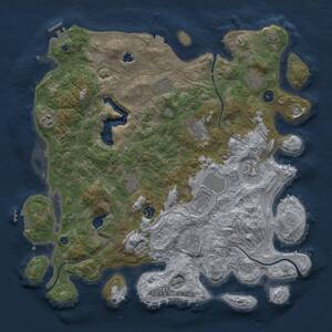 Thumbnail Rust Map: Procedural Map, Size: 4250, Seed: 798924191, 16 Monuments