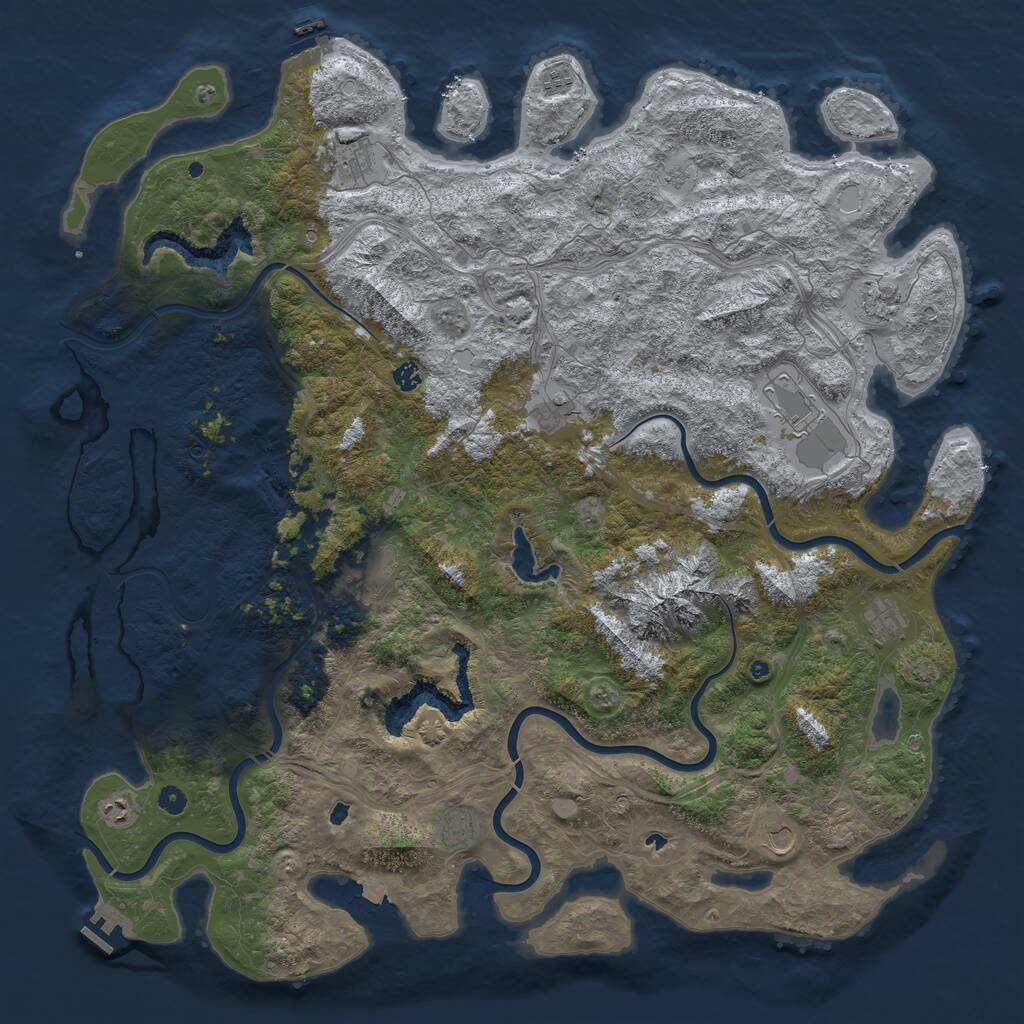 Rust Map: Procedural Map, Size: 5500, Seed: 92, 17 Monuments