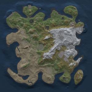 Thumbnail Rust Map: Procedural Map, Size: 3500, Seed: 584548, 15 Monuments