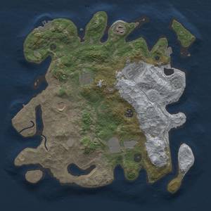 Thumbnail Rust Map: Procedural Map, Size: 3500, Seed: 123482248, 15 Monuments