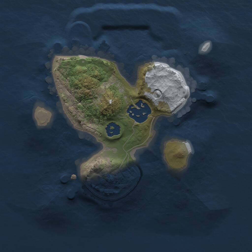 Rust Map: Procedural Map, Size: 1750, Seed: 521170935, 2 Monuments
